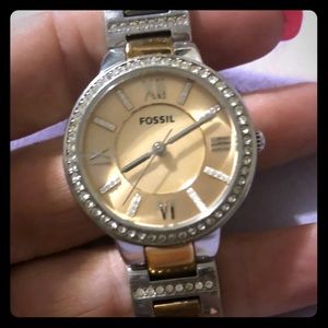 Fossil womens watch silver gold small